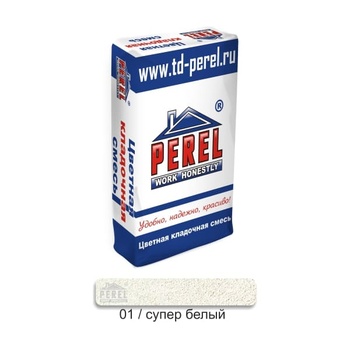 Цветная кладочная смесь PEREL VL 0201 (50кг) 5-17% белый