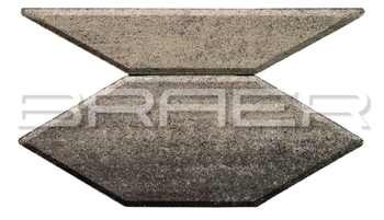 Тротуарная плитка BRAER (Браер) «Карат», "Ночь", 80 мм