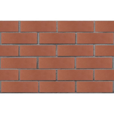 Кирпич лицевой пустотелый тёмно-красный, поверхность гладкая 1 нф