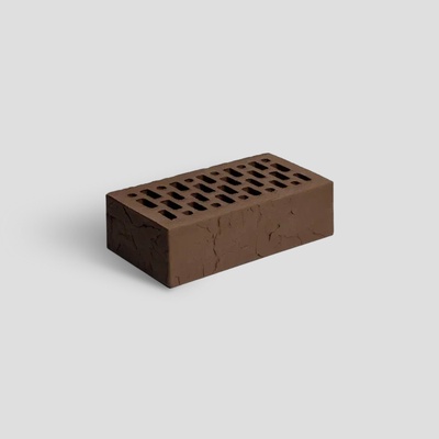 Кирпич облицовочный шоколад одинарный Сланец Магма