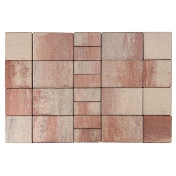 Тротуарная плитка BRAER (Браер) «Мозаика», Color Mix «Фламинго», 60 мм