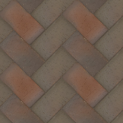 Брусчатка красная флэш "Ноттингем" клинкер тротуарный 0,51 NF