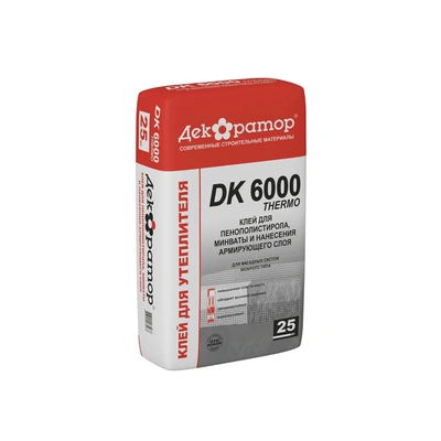 КЛЕЙ DK 6000 THERMO / Для пенополистирола, минваты и нанесения армирующего слоя / Декоратор