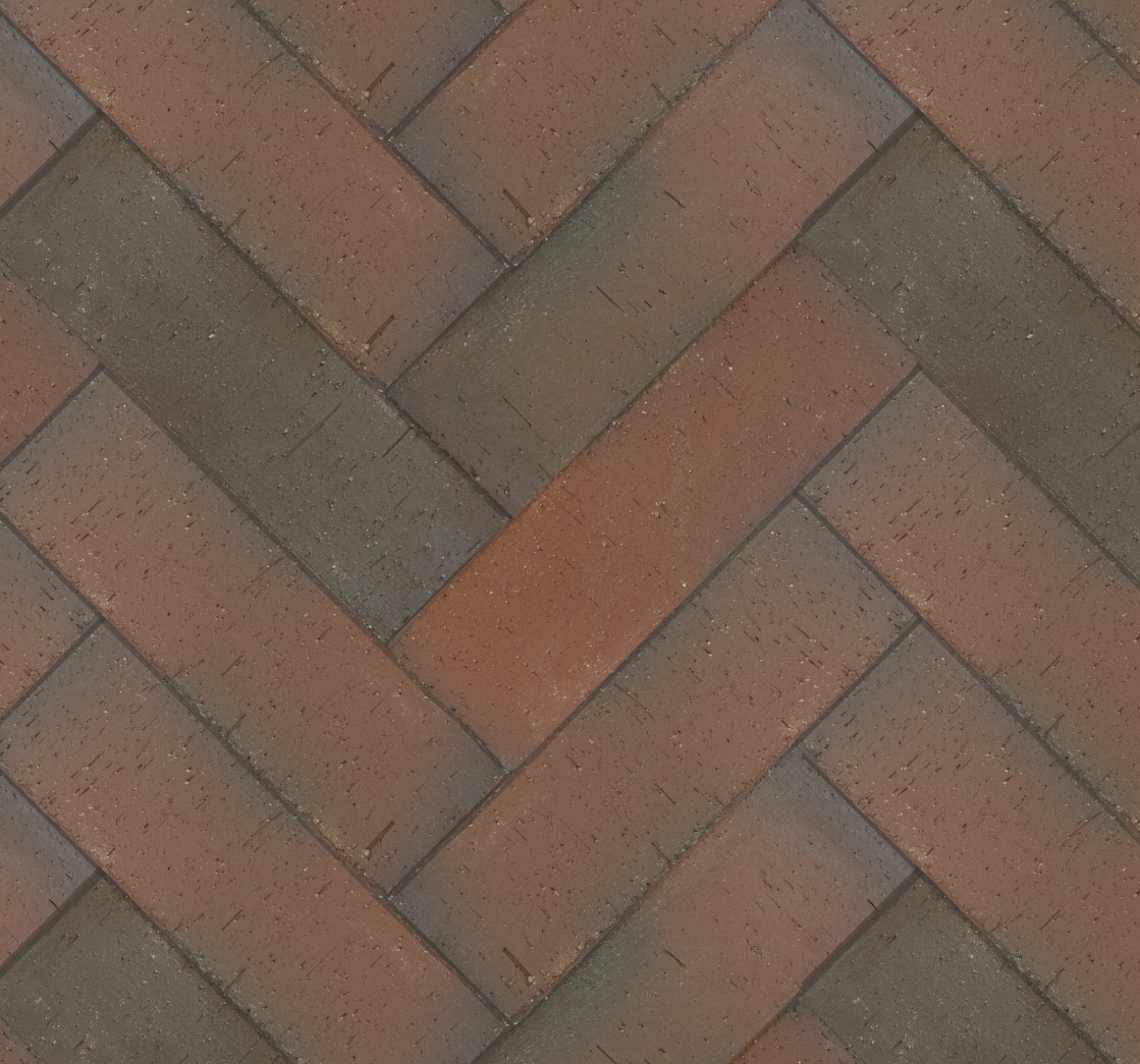 Брусчатка тёмно-красная флэш "Глазго" лонг (фото 1)